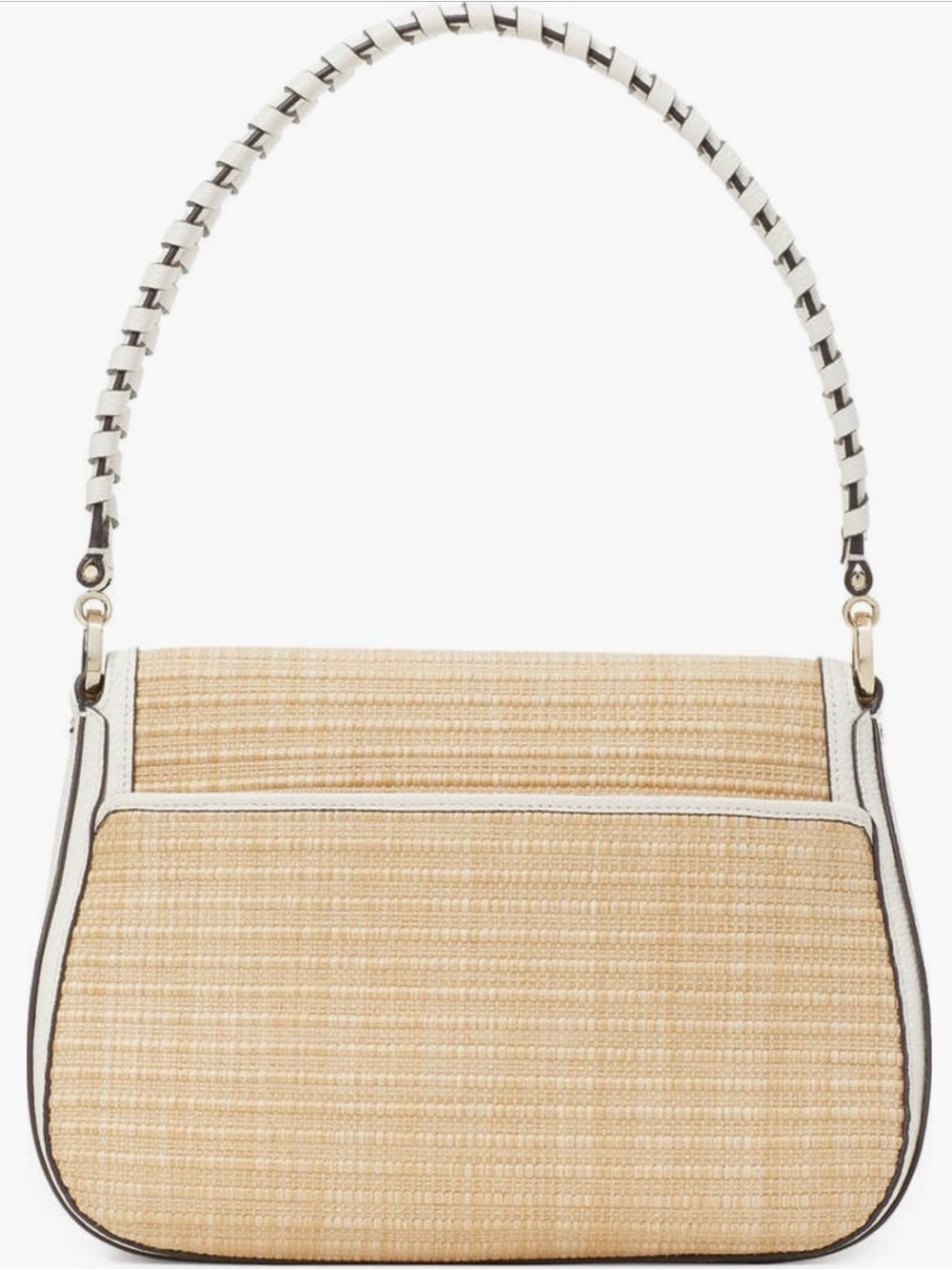 Kate Spade HUDSON Natural Straw and White Leather Shoulder & Cross Body Bag - Picture 4 of 14